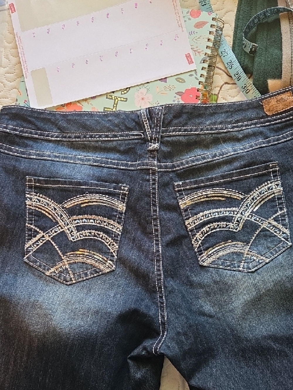 Reign Women's Faded Blue Straight Leg Jeans